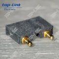 Federbelasteter Pogo Pin Stecker mit rechtem Winkel, 2 Pin